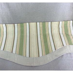 Country Curtains Rod Pocket Valance Double Layered Striped Scalloped
